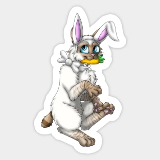 Bobtail BunnyCat: Cinnamon Lynx Point (White) Sticker